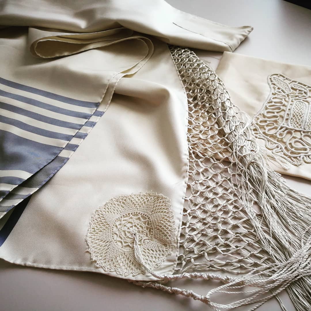 An antique family Tallit from Tripoli brought back to life