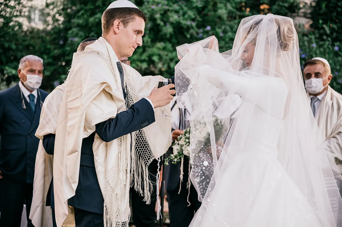 Beige Wedding Silk Tallit