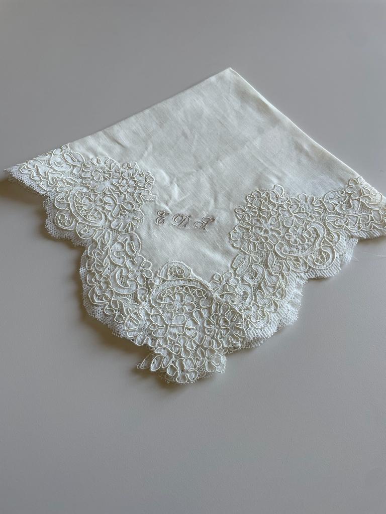 Linen Wedding Handkerchief