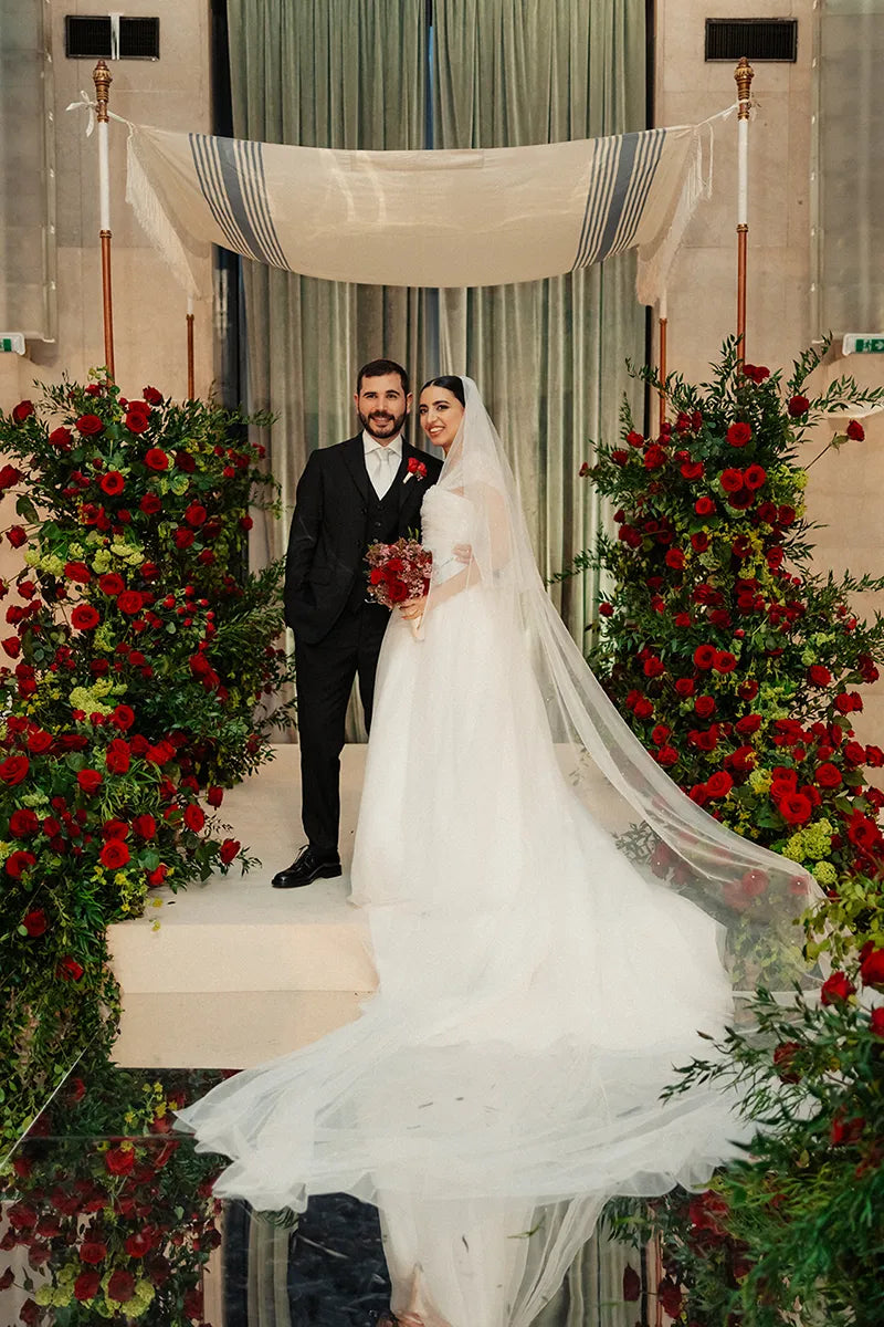 Chuppà silk tallit flowers